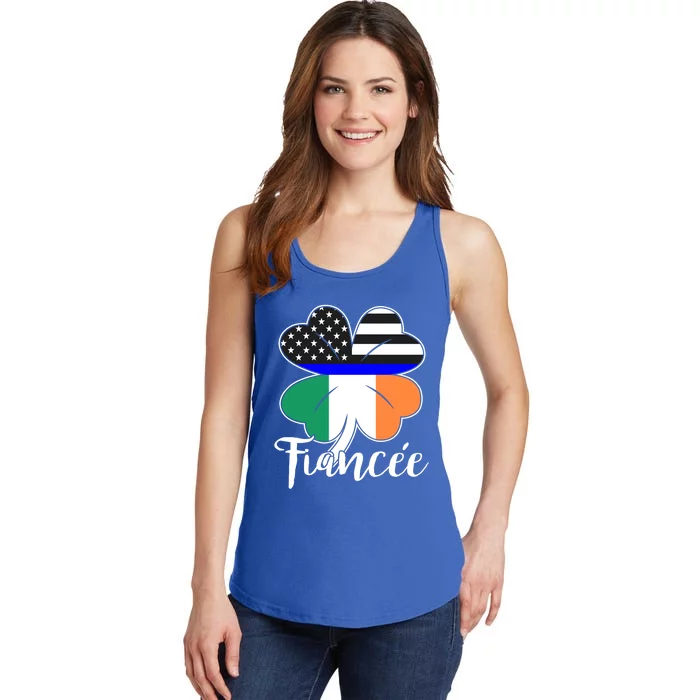 St Patrick's Day Us Flag Irish Police Fiancee Cool Gift Ladies Essential Tank