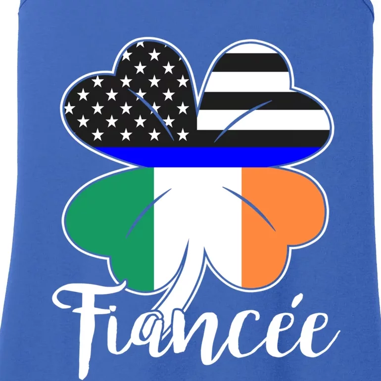 St Patrick's Day Us Flag Irish Police Fiancee Cool Gift Ladies Essential Tank