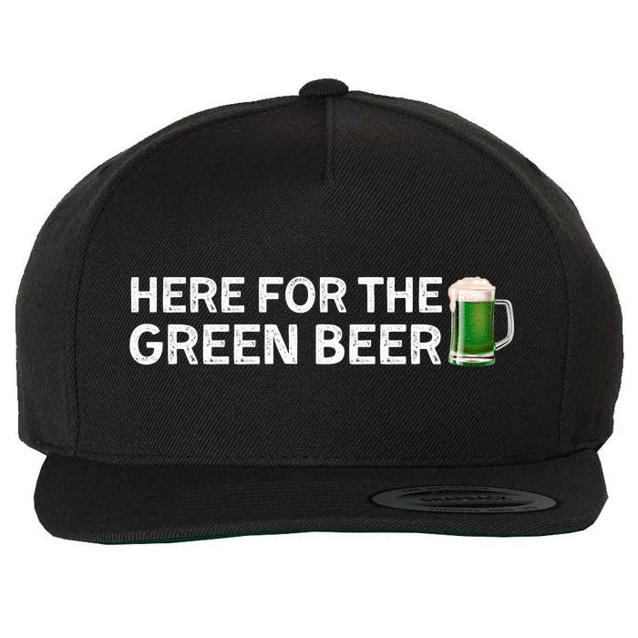 St Patricks Day Beer Shamrock Irish Wool Snapback Cap