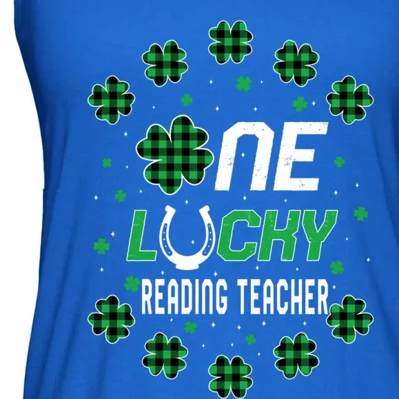 St Patricks Day Prek Kinder One Lucky Reading Teacher Gift Ladies Essential Flowy Tank