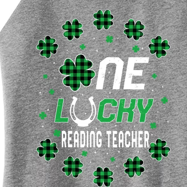 St Patricks Day Prek Kinder One Lucky Reading Teacher Gift Women’s Perfect Tri Rocker Tank