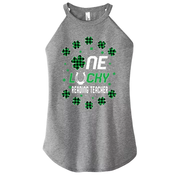 St Patricks Day Prek Kinder One Lucky Reading Teacher Gift Women’s Perfect Tri Rocker Tank