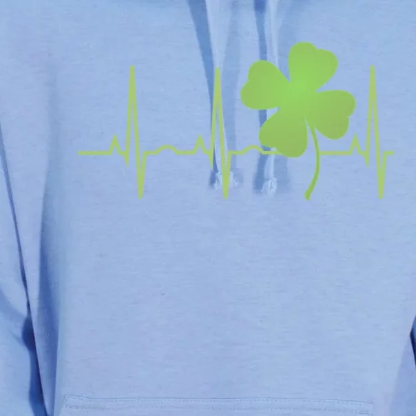 St Patricks Day Cute Gift Irish Heartbeat Hooded Gift Unisex Surf Hoodie