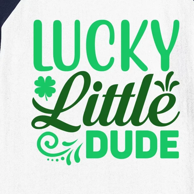 St Patricks Day Clover Shamrock Lucky Little Dude Gift Baseball Sleeve Shirt