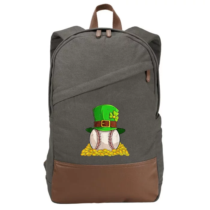 St Patricks Day Baseball Sharmcok Irish Cotton Canvas Backpack