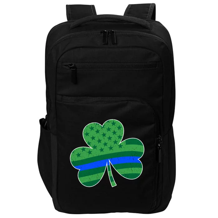 St Patricks Day Shamrock Irish American Police Officer Cop Cute Gift Impact Tech Backpack