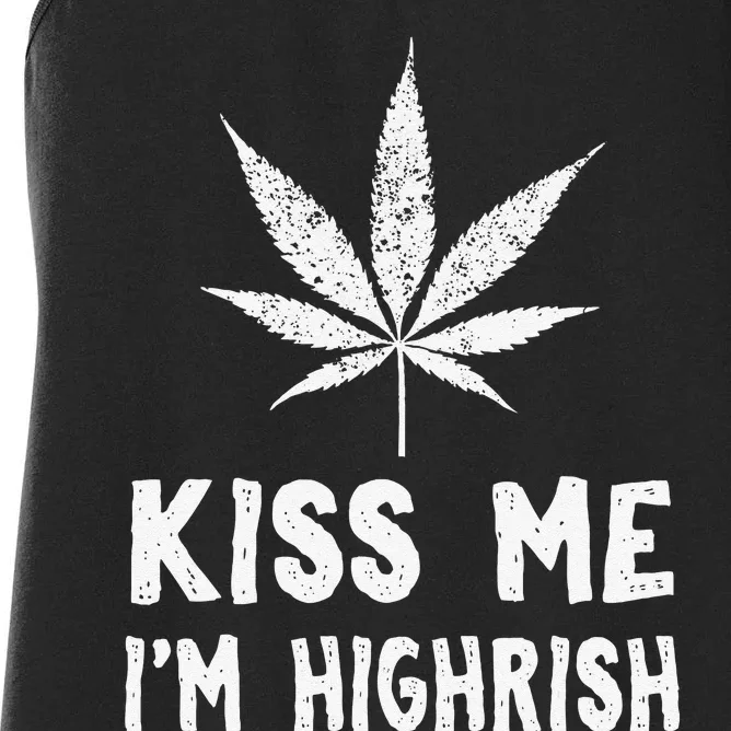 Saint Patrick's Day Me I'm Highrish Funny Women's Racerback Tank