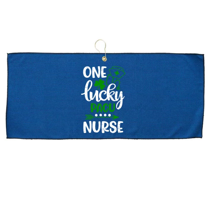 St Patrick`s Day Irish One Lucky Pacu Nurse Hospital Doctor Gift Large Microfiber Waffle Golf Towel