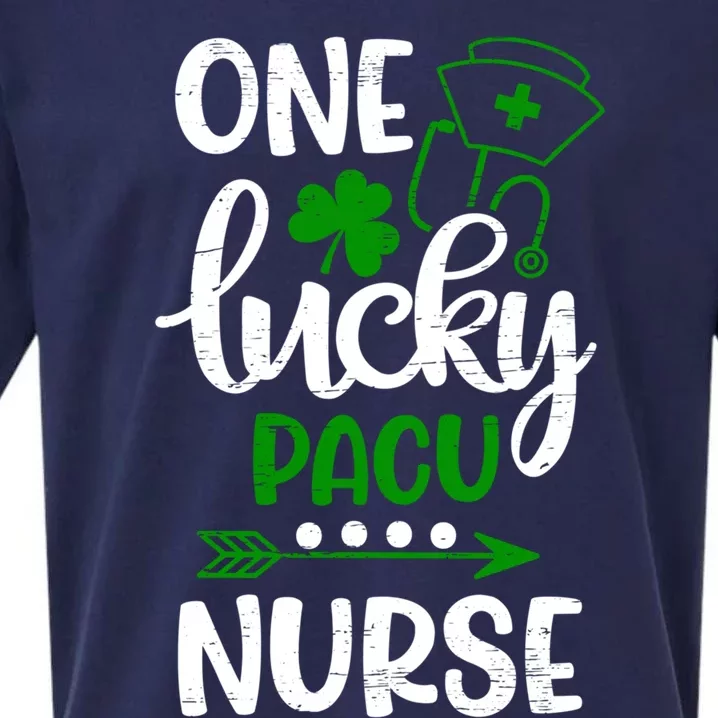 St Patrick`s Day Irish One Lucky Pacu Nurse Hospital Doctor Gift Sueded Cloud Jersey T-Shirt