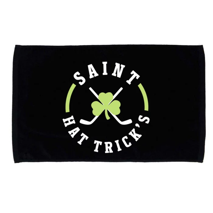 St. Patricks Day Hockey Shirt Saint Hat Trick's Day Microfiber Hand Towel