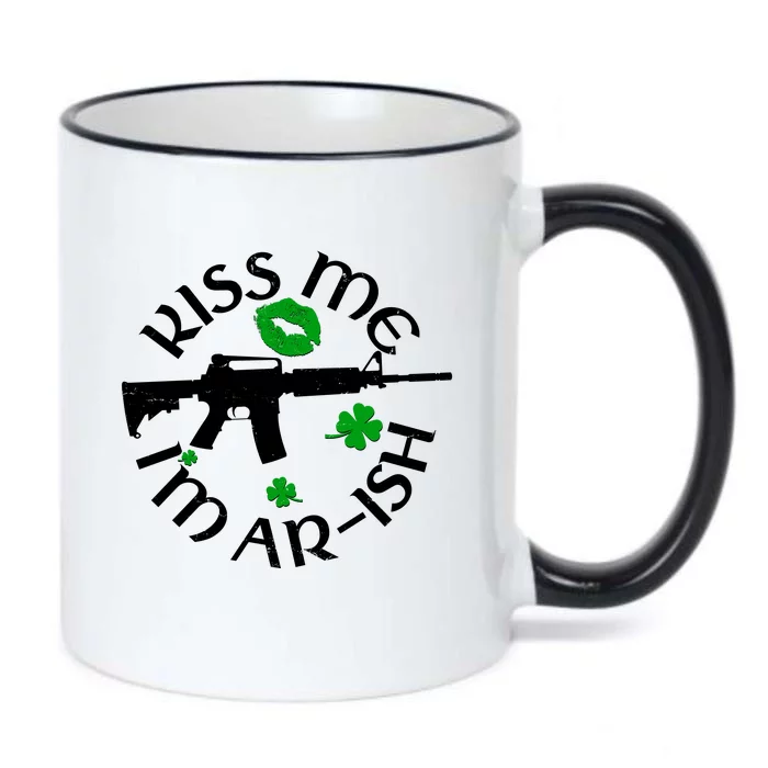 St Patricks Day Kiss Me Im Arish Ar Gun Black Color Changing Mug