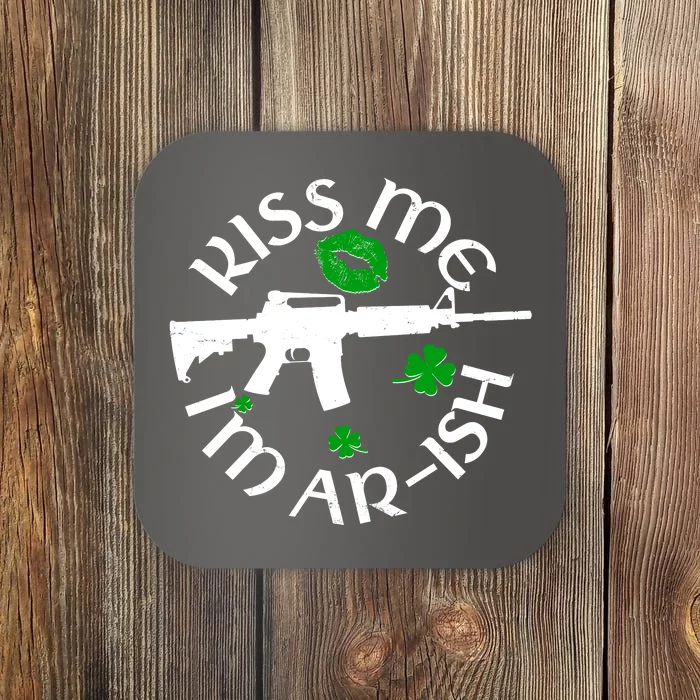 St Patricks Day Kiss Me Im Arish Ar Gun Coaster