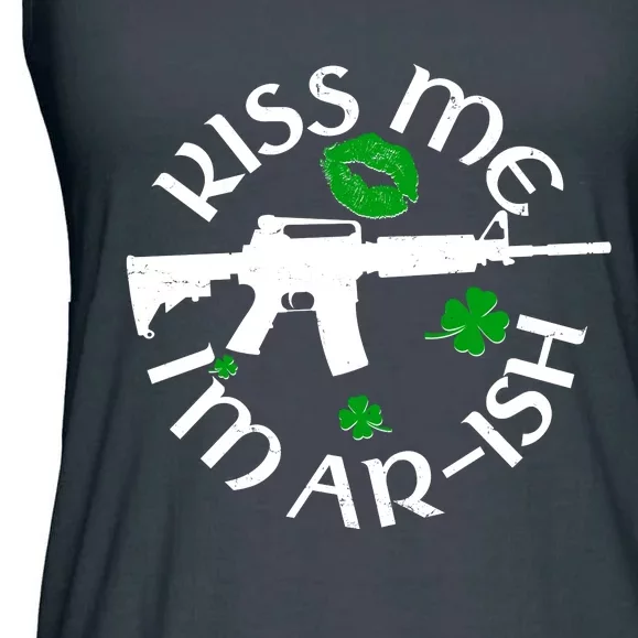 St Patricks Day Kiss Me Im Arish Ar Gun Ladies Essential Flowy Tank