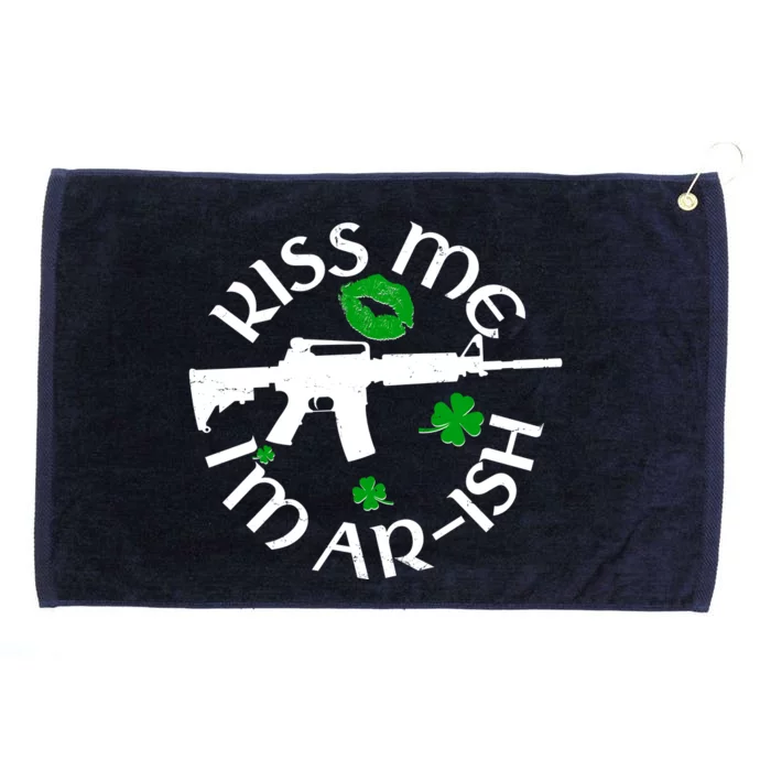 St Patricks Day Kiss Me Im Arish Ar Gun Grommeted Golf Towel