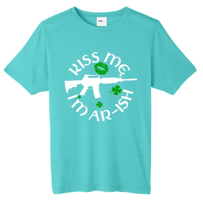 St Patricks Day Kiss Me Im Arish Ar Gun ChromaSoft Performance T-Shirt