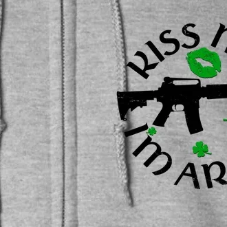 St Patricks Day Kiss Me Im Arish Ar Gun Full Zip Hoodie