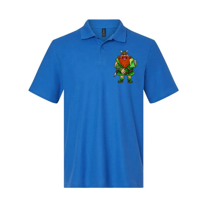 St Patricks Day Meaningful Gift Irish Viking Drawing Gift Meaningful Gift Softstyle Adult Sport Polo