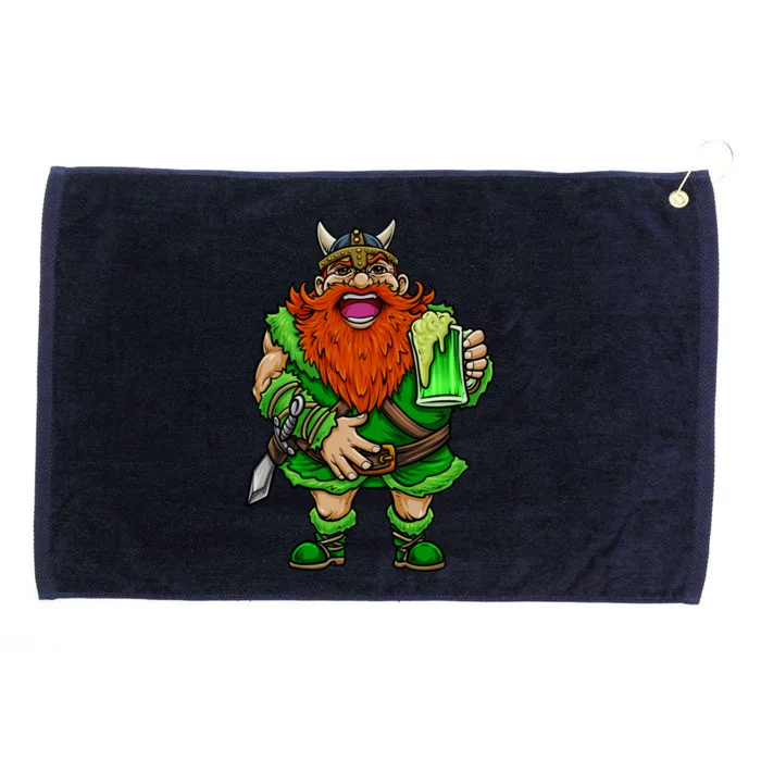 St Patricks Day Meaningful Gift Irish Viking Drawing Gift Meaningful Gift Grommeted Golf Towel