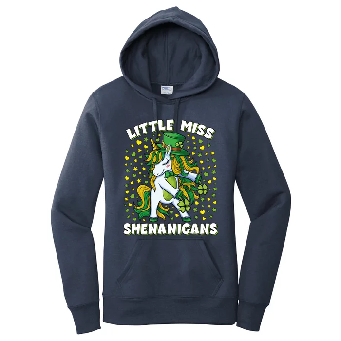 St Patricks Day Unicorn Little Miss Shenanigans Meaningful Gift Women's Pullover Hoodie