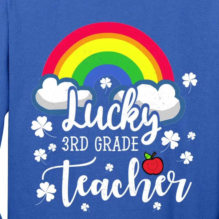 St Patricks Day Lucky 3rd Grade Teacher Cute Gift Long Sleeve Shirt