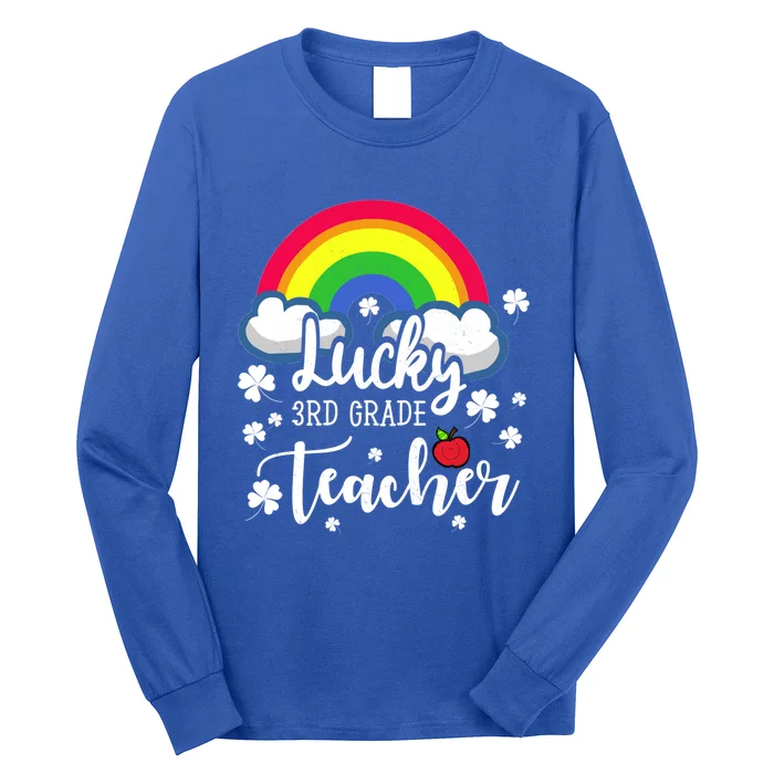 St Patricks Day Lucky 3rd Grade Teacher Cute Gift Long Sleeve Shirt