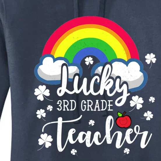 St Patricks Day Lucky 3rd Grade Teacher Cute Gift Women's Pullover Hoodie