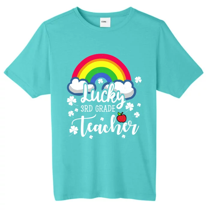 St Patricks Day Lucky 3rd Grade Teacher Cute Gift ChromaSoft Performance T-Shirt