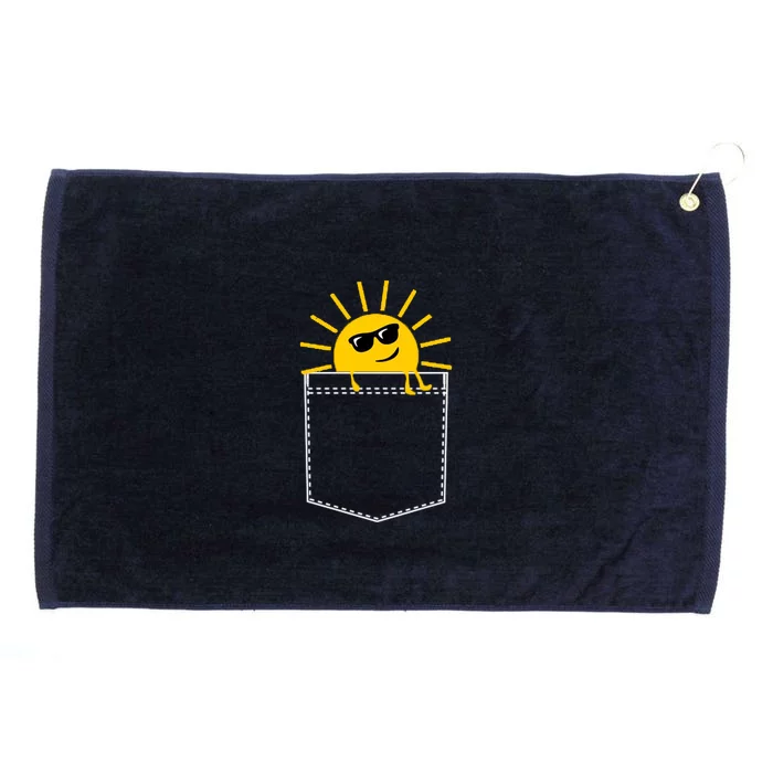 Sunrise Pocket Design Grommeted Golf Towel