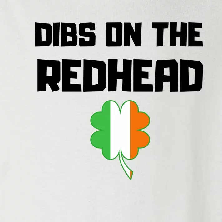 St Patricks Day Dibs On The Redhead Funny Toddler Long Sleeve Shirt