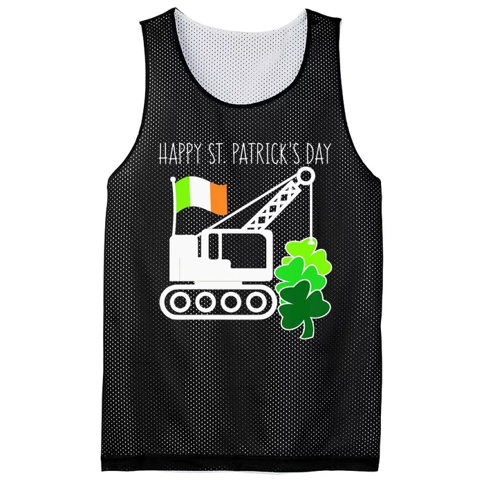 Saint Patricks Day Truck Funny Loads Of Luck Shamrock Mesh Reversible Basketball Jersey Tank