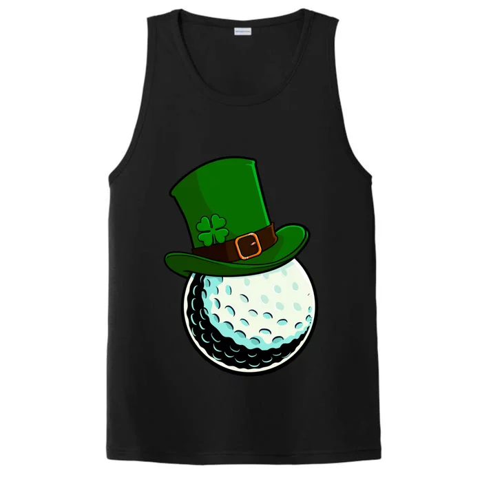 St Patricks Day Golf Lucky Leprechaun Shamrock Clovers Gift Performance Tank