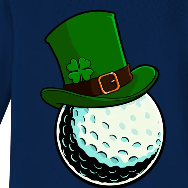 St Patricks Day Golf Lucky Leprechaun Shamrock Clovers Gift Baby Long Sleeve Bodysuit