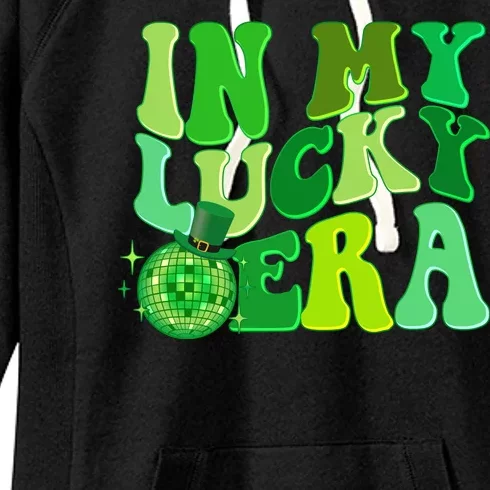 St Patricks Day In My Lucky Era Disco Ball Women's Fleece Hoodie