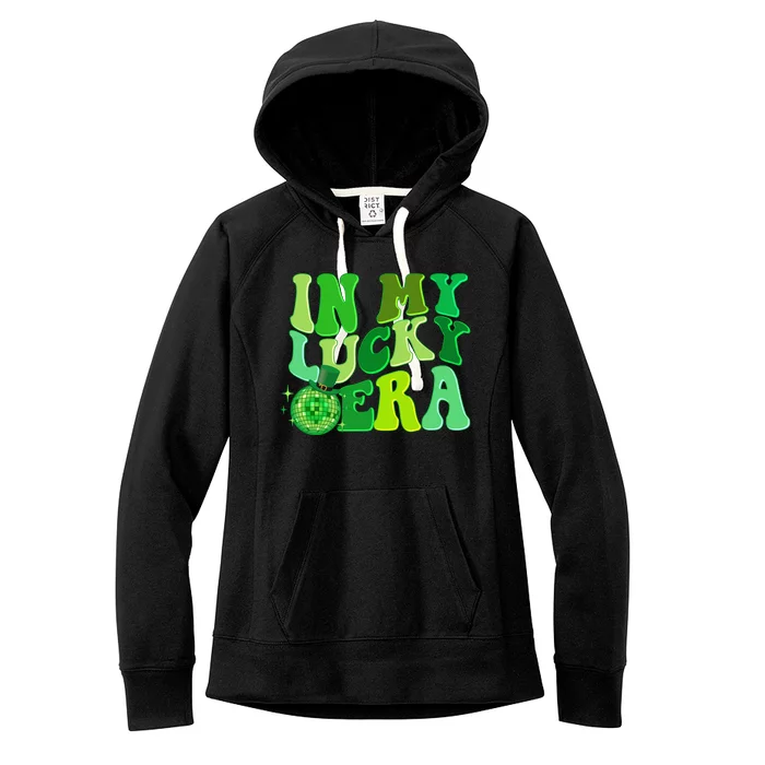 St Patricks Day In My Lucky Era Disco Ball Women's Fleece Hoodie