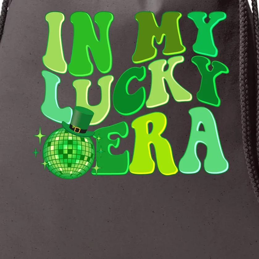 St Patricks Day In My Lucky Era Disco Ball Drawstring Bag