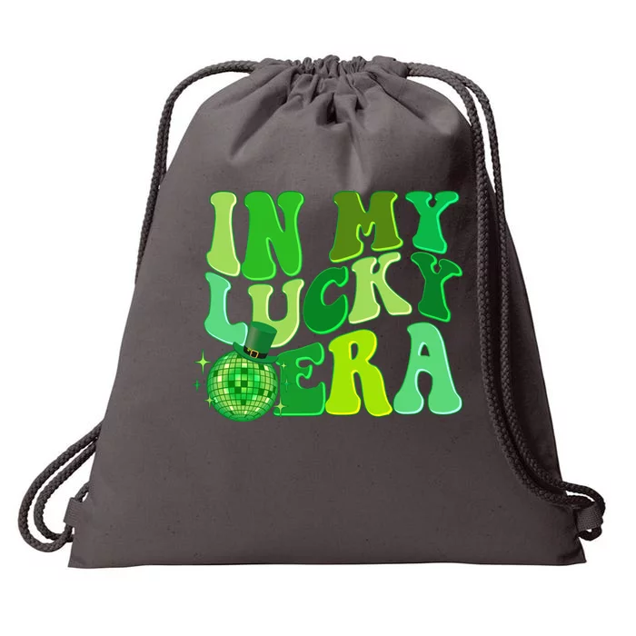 St Patricks Day In My Lucky Era Disco Ball Drawstring Bag