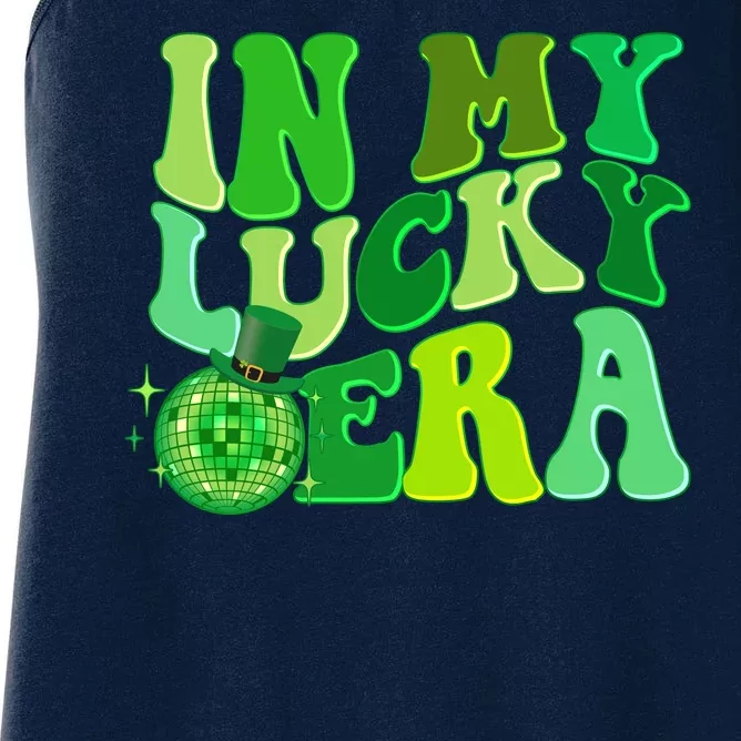 St Patricks Day In My Lucky Era Disco Ball Women's Racerback Tank