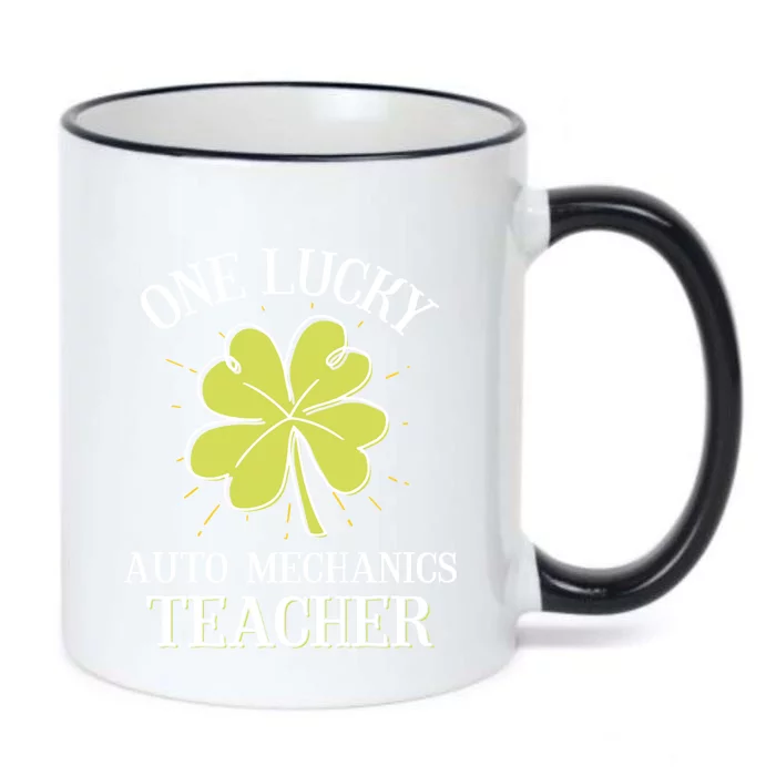 St Patricks Day Meaningful Gift Lucky Auto Mechanics Coach Gift Black Color Changing Mug