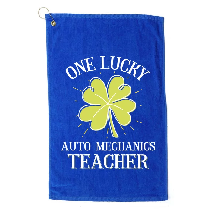 St Patricks Day Meaningful Gift Lucky Auto Mechanics Coach Gift Platinum Collection Golf Towel