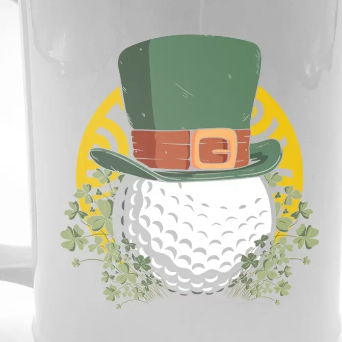 St Patricks Day Shamrock Irish Leprechaun Golf Gift Front & Back Beer Stein