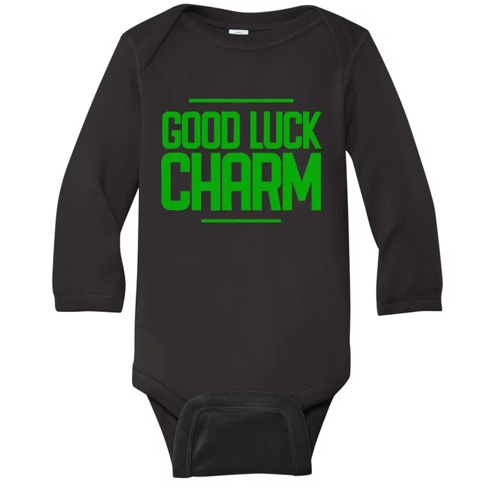 St. Patty Day Saint Patrick's Day Good Luck Charm Baby Long Sleeve Bodysuit