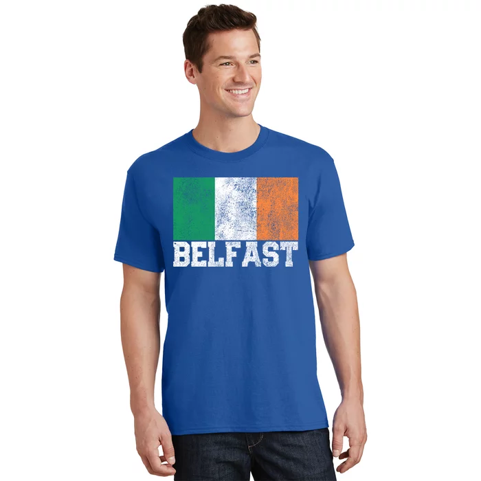 St Patrick's Day Irish Flag Belfast Ireland Saint Paddy's Funny Gift T-Shirt