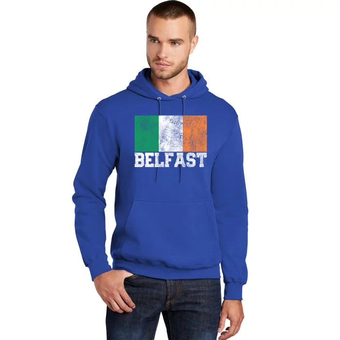 St Patrick's Day Irish Flag Belfast Ireland Saint Paddy's Funny Gift Tall Hoodie