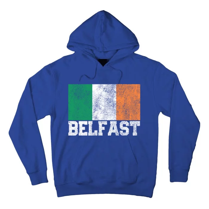 St Patrick's Day Irish Flag Belfast Ireland Saint Paddy's Funny Gift Tall Hoodie