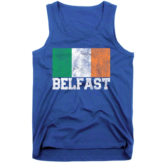 St Patrick's Day Irish Flag Belfast Ireland Saint Paddy's Funny Gift Tank Top