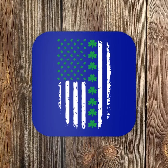 St Patrick's Day Irish American Flag Patty's Day Gift Coaster