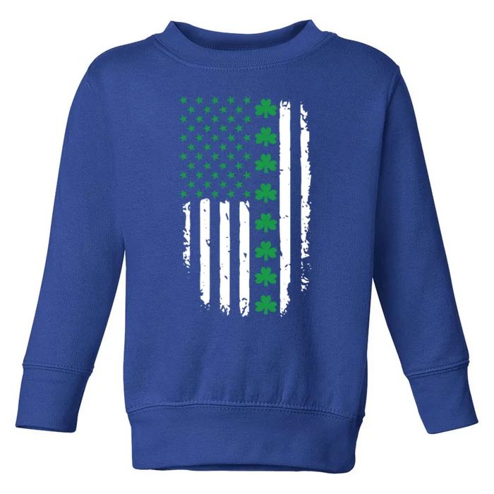 St Patrick's Day Irish American Flag Patty's Day Gift Toddler Sweatshirt