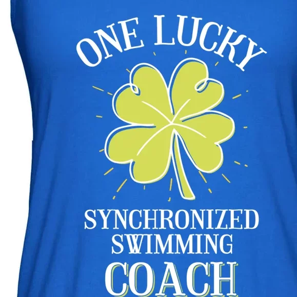 St Patricks Day Cute Gift Lucky Synchronized Swimming Coach Gift Ladies Essential Flowy Tank