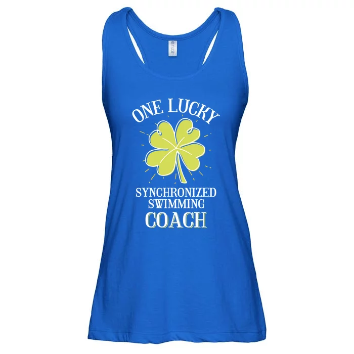 St Patricks Day Cute Gift Lucky Synchronized Swimming Coach Gift Ladies Essential Flowy Tank