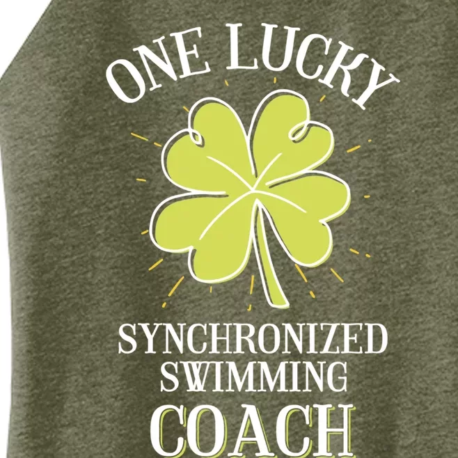 St Patricks Day Cute Gift Lucky Synchronized Swimming Coach Gift Women’s Perfect Tri Rocker Tank